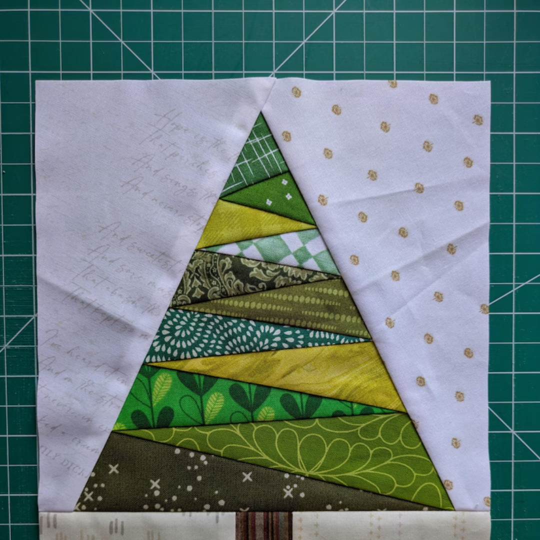 Christmas Tree Quilt Block Pattern – Digital PDF | Foundation Paper Piecing | Beginner-Friendly