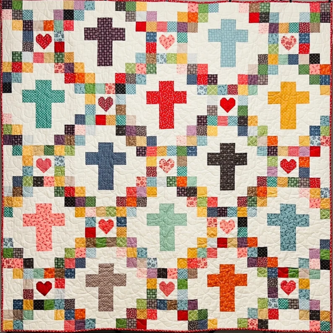 Cross Quilt Pattern: Perfect Peaces Design (PDF Download)