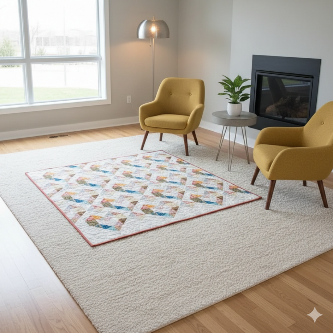 Heartstrings Quilt Pattern, Valentine-Inspired Modern Quilt PDF