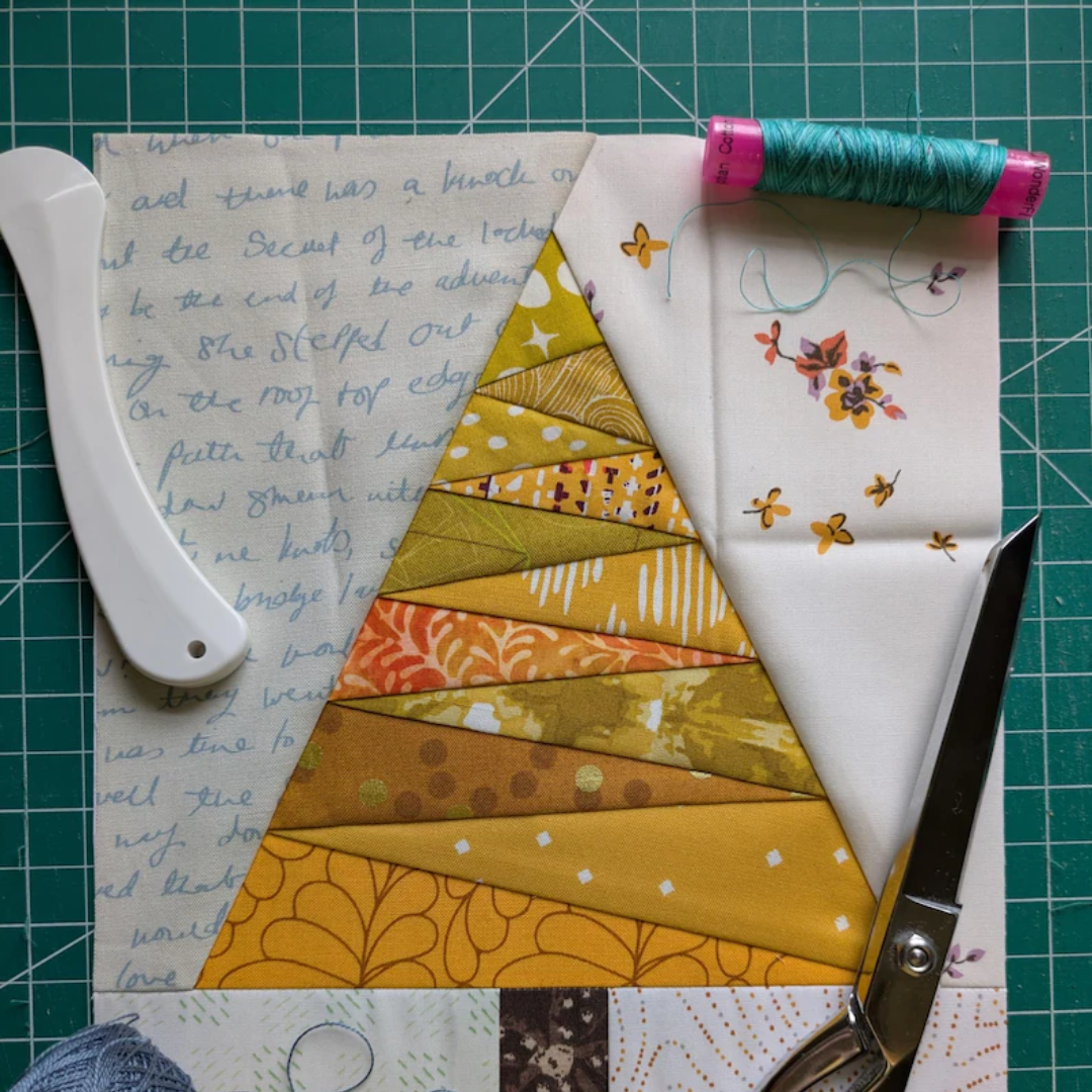 Christmas Tree Quilt Block Pattern – Digital PDF | Foundation Paper Piecing | Beginner-Friendly