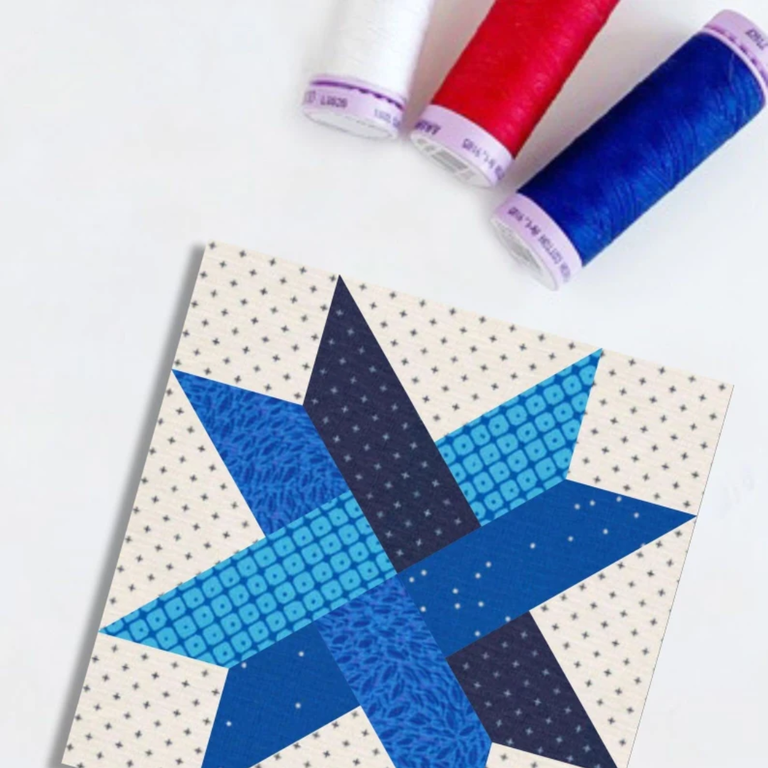 Woven Star 6 sizes, Quilt Block Pattern: Foundation Paper Piecing (PDF Download)