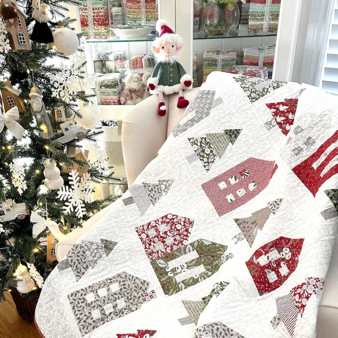 Winter Village Quilt Pattern, Instant Download
