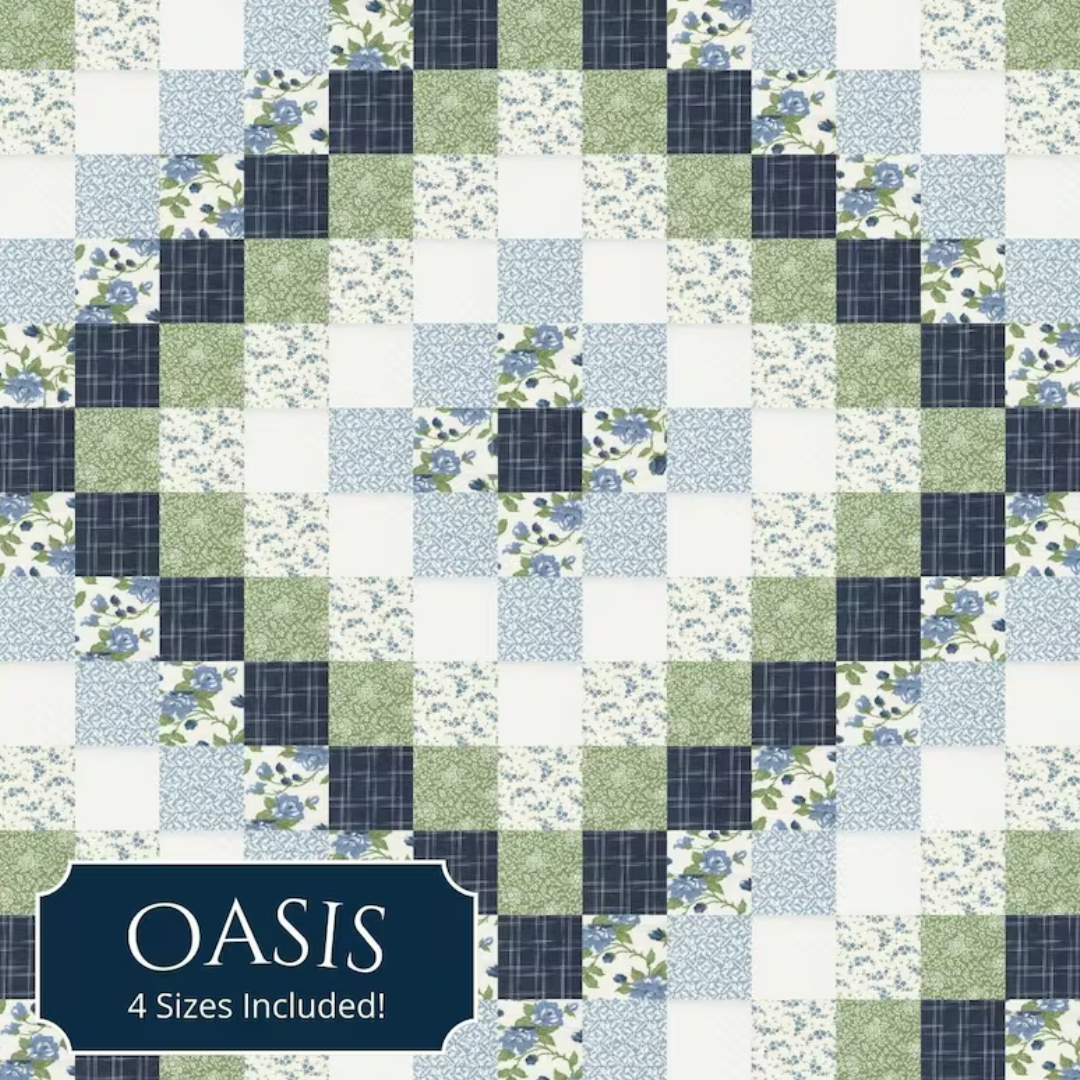 Easy Quilt Patterns PDF Oasis Quilt Pattern for Beginners Quilting Pattern for Baby Quilts Throw Quilts and Bed Quilts