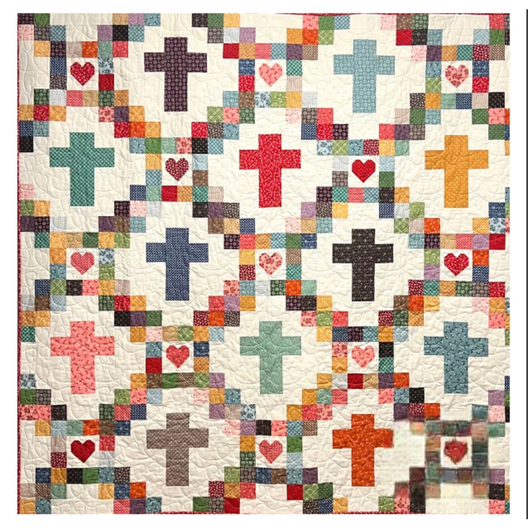 Cross Quilt Pattern: Perfect Peaces Design (PDF Download)