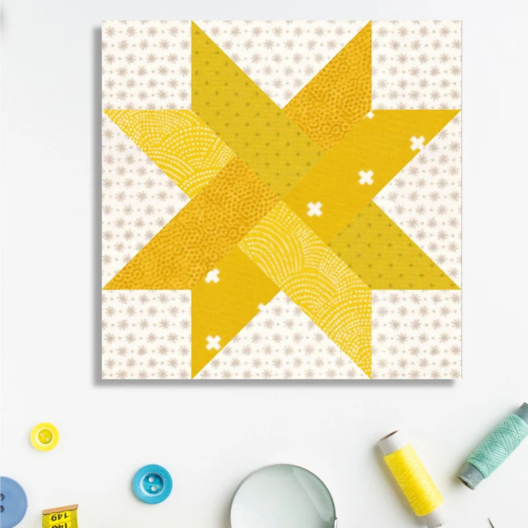Woven Star 6 sizes, Quilt Block Pattern: Foundation Paper Piecing (PDF Download)
