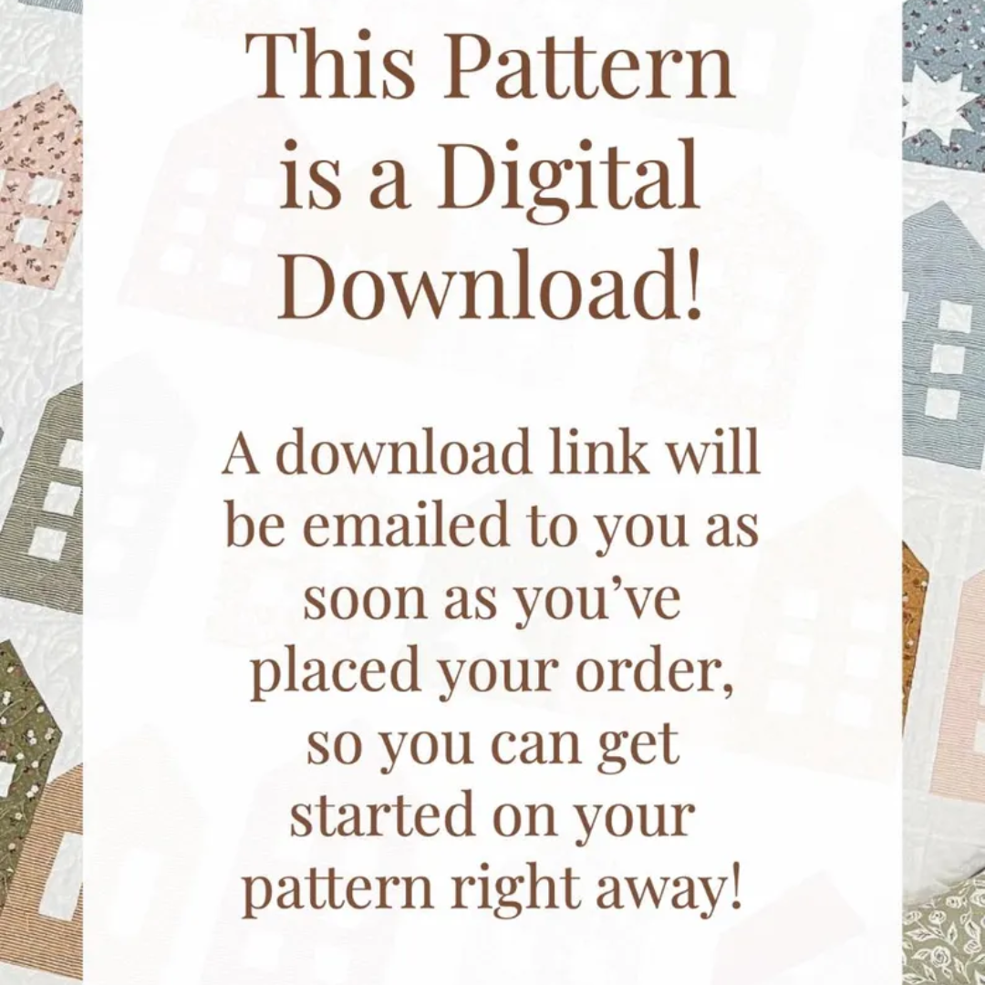 Winter Village Quilt Pattern, Instant Download